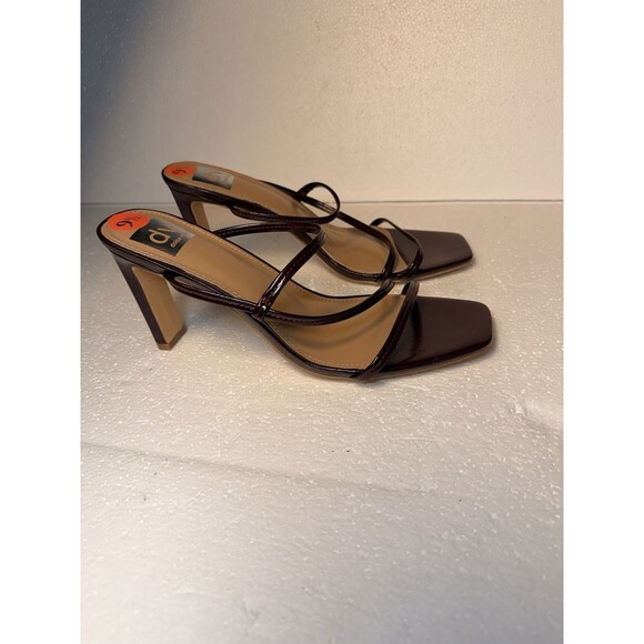 Dolce Vita Shoes - DV Dolce Vita Swan Strappy Heeled Mules Sandals Patent Burgundy Womens Size 9.5